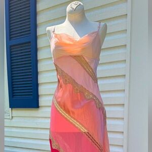 Vintage Pink and Peach Slip Dress
